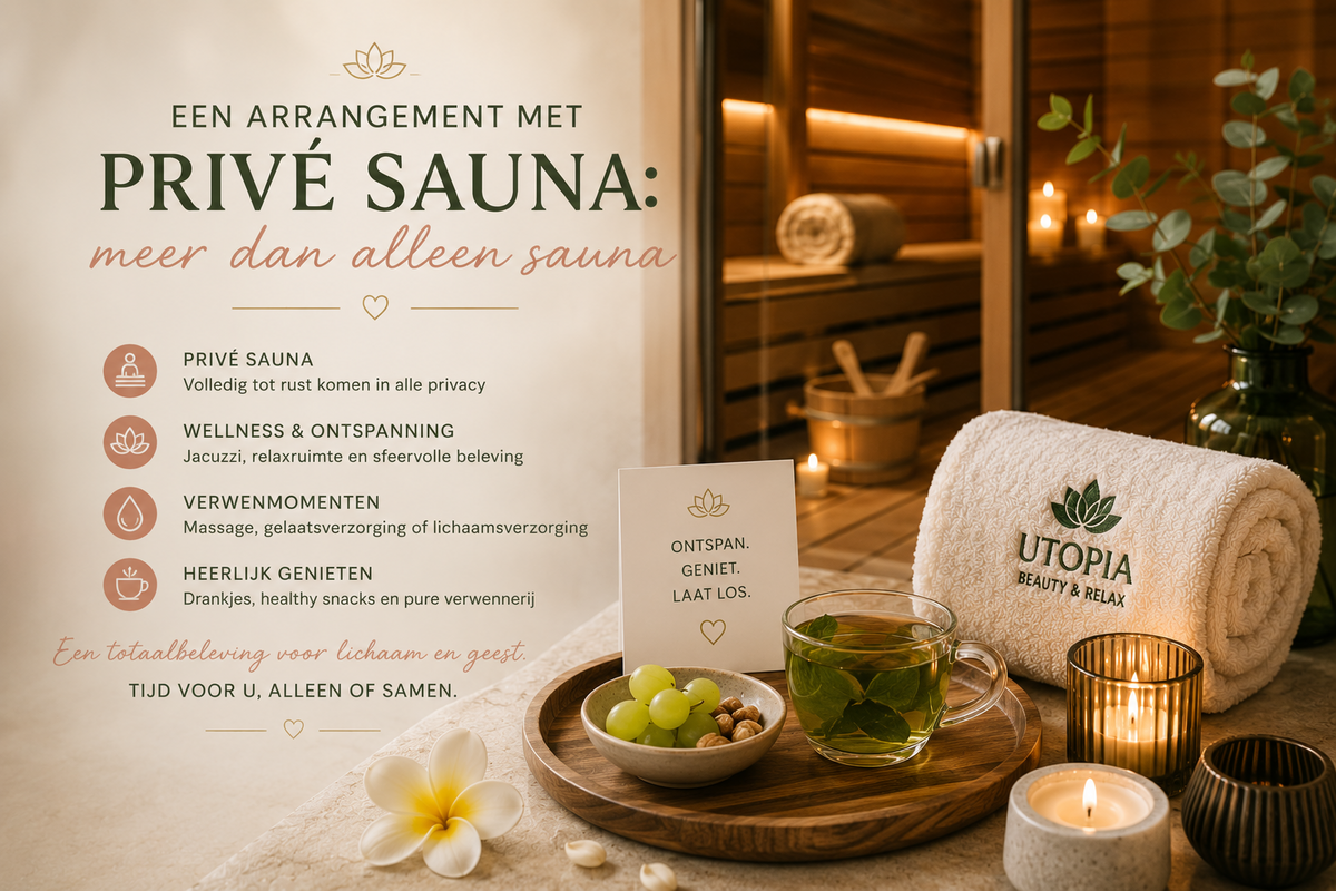 Een arrangement met privé sauna: meer dan alleen sauna bij Beauty & Relax Utopia