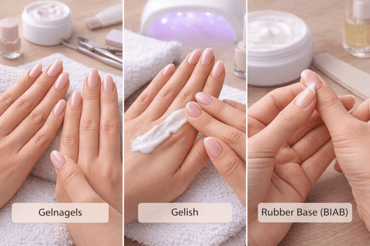 Verschil tussen gelnagels gelish en rubber base BIAB