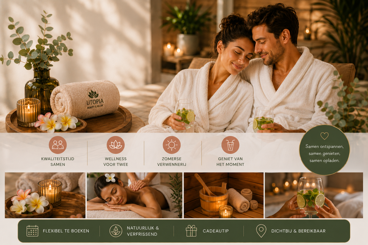 Ontspannen als koppel tijdens de zomermaanden bij Beauty & Relax Utopia