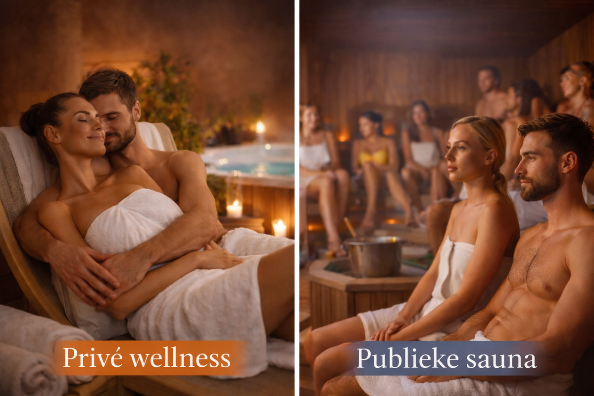 Verschil tussen privé wellness en publieke sauna bij Beauty & Relax Utopia