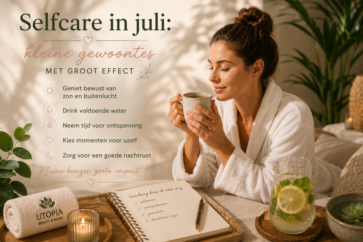 Selfcare in juli: kleine gewoontes met groot effect bij Beauty & Relax Utopia